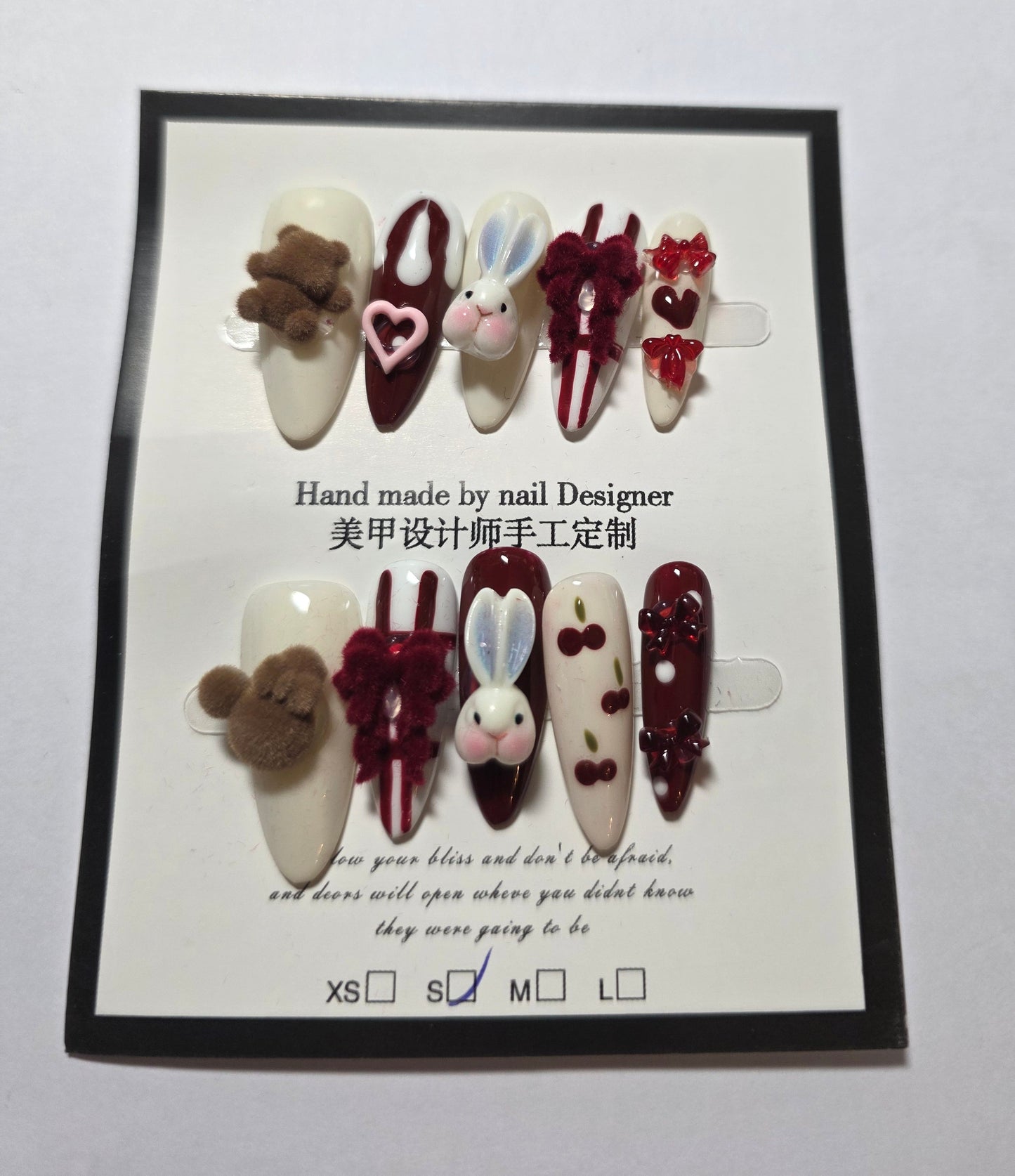 Ladies junk press on nails small