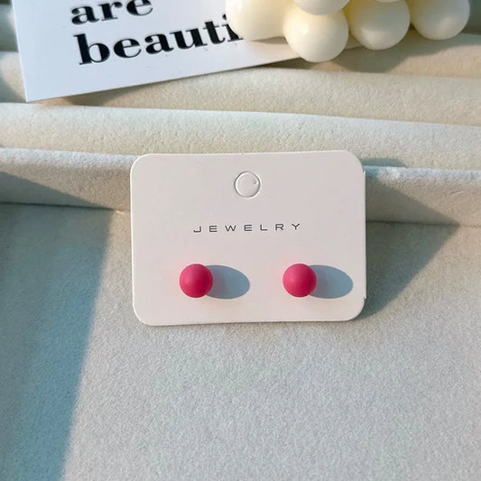 Ladies cute circle arylic earrings.